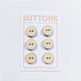 Small Wood Classic Circle Buttons
