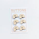 Small Wood Macaroni Buttons