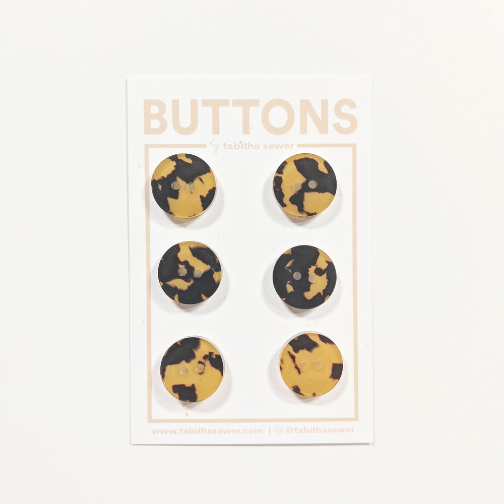 Small Tortoise Classic Circle Buttons - Copper