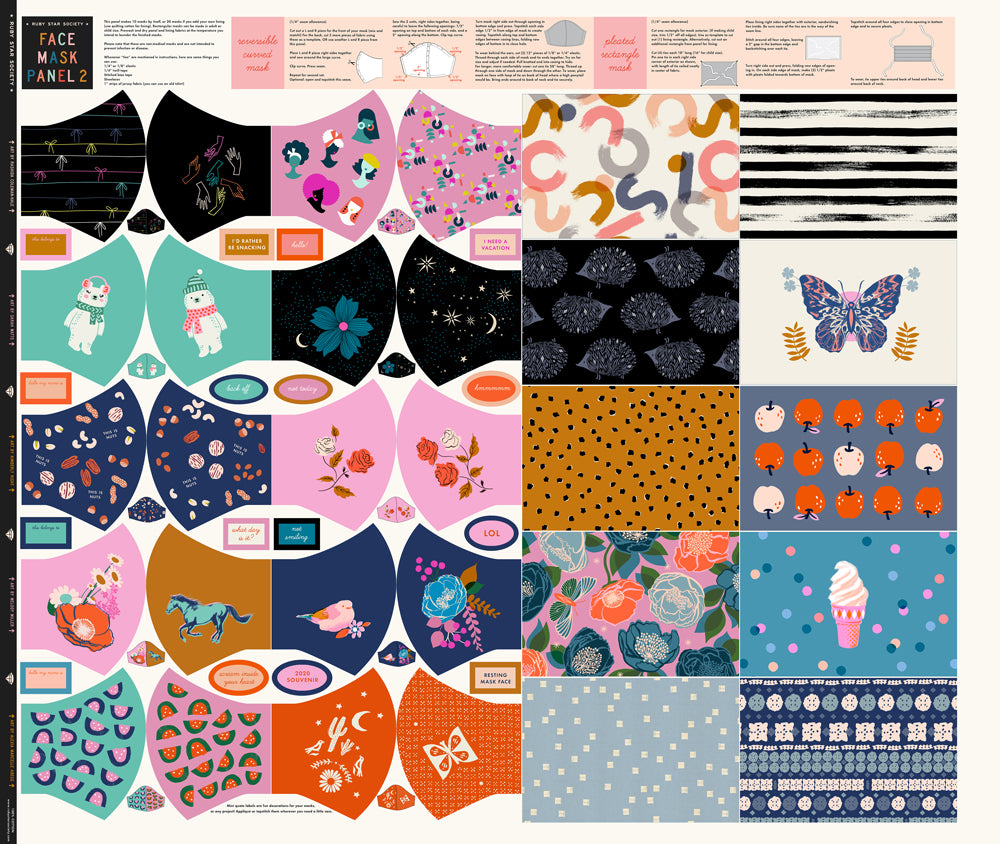 Ruby Star Society Face Mask Panel #2 Fabric Ruby Star Society