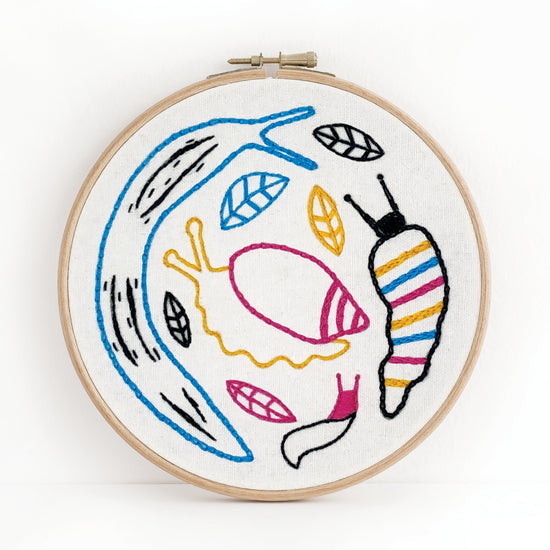 Slugs Embroidery Kit Kit Budgie Goods