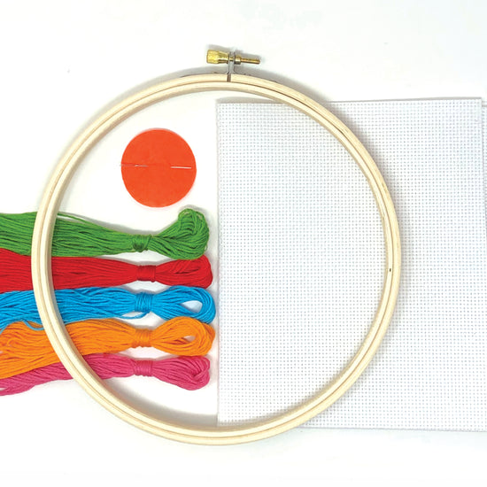 Budgie Goods Beet Cross Stitch Kit Components