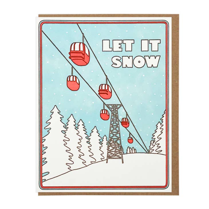 Let It Snow Card by Lucky Horse Press Greeting Cards Lucky Horse Press