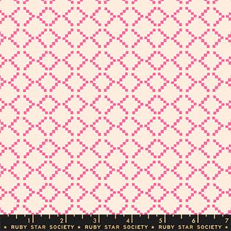 Honey Tiny Tiles by Ruby Star Society in Neon Pink Fabric Ruby Star Society