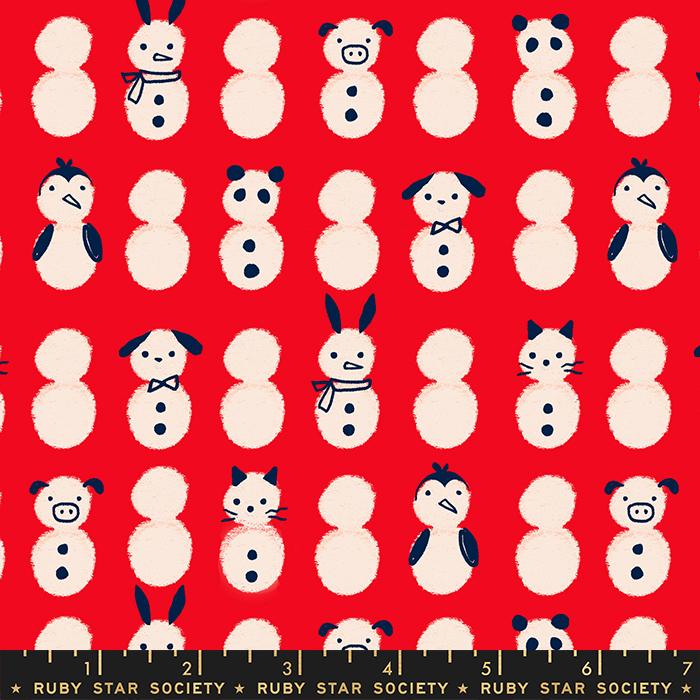 Jolly Darlings Snow Babies by Ruby Star Society in Dark Ruby Fabric Ruby Star Society