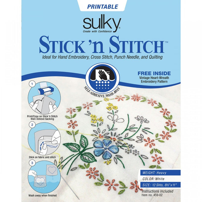 Stick n' Stitch Printable Stabilizer Notions Sulky
