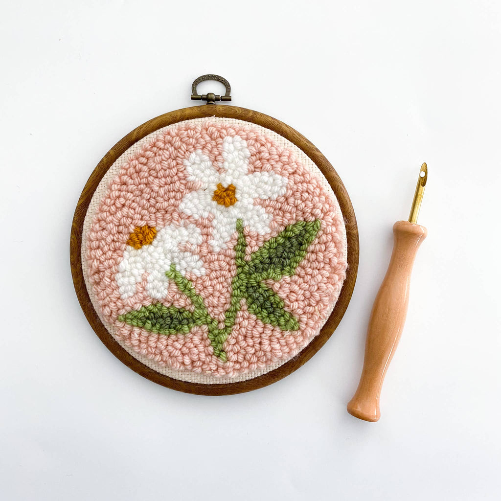 Beginner Punch Needle Kit - Pink Daisies – Brooklyn Craft Company