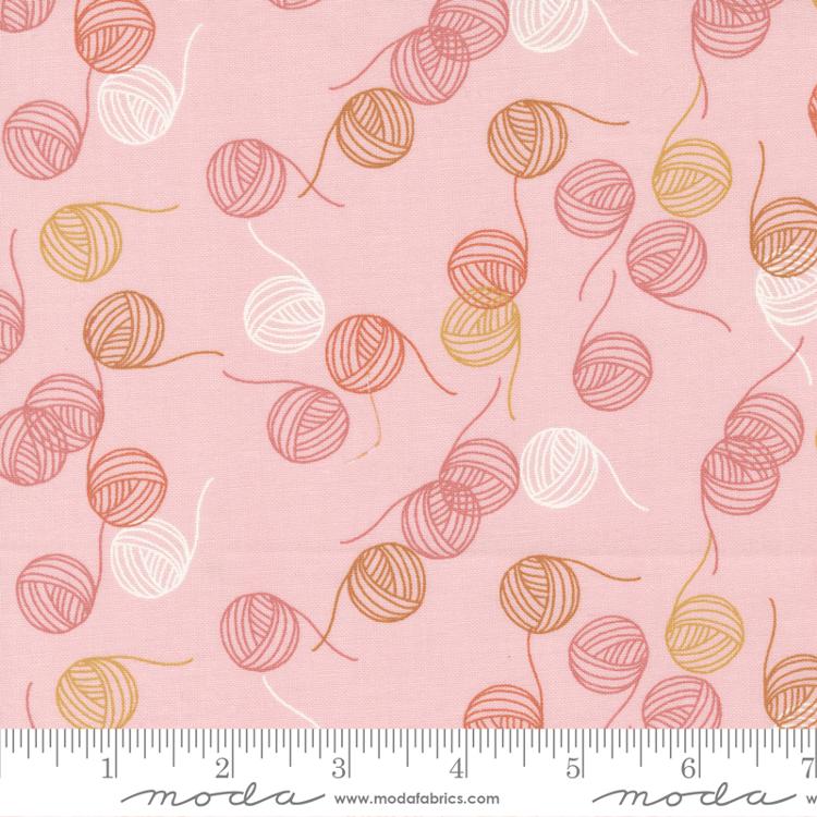 Lazy Afternoon Crocheting by Moda Fabric in Blush Fabric Moda Fabrics