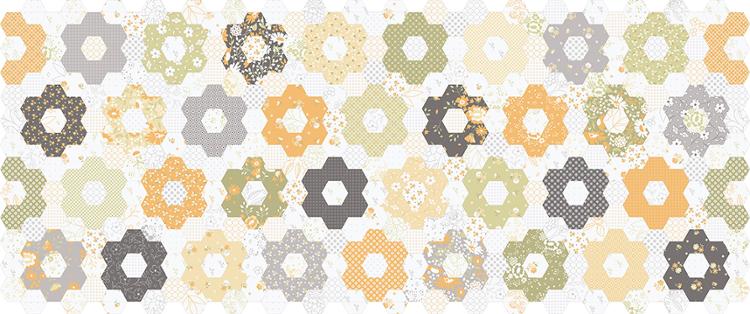 Buttercup & Slate Grandma's Flower Garden by Moda Fabric