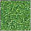 Size 11/0 Frosted Glass Beads - Spring Green