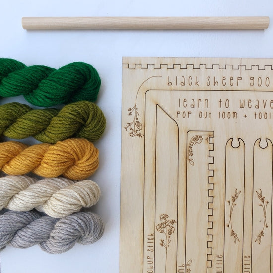 DIY Tapestry Weaving Kit Kit Black Sheep Goods Forest