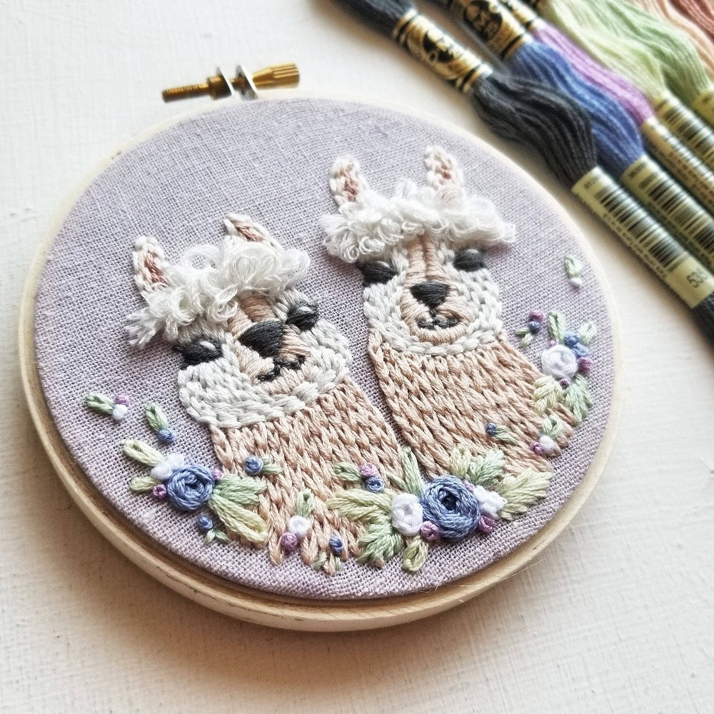 Photo embroidery kit for beginners - bright colors