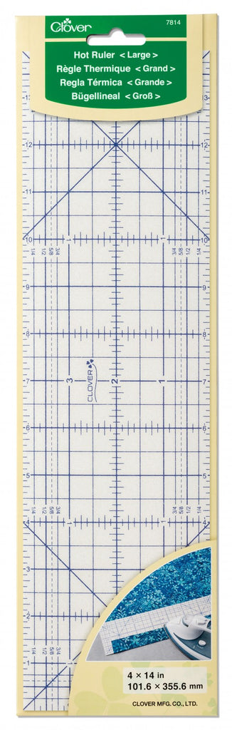 Large Hot Ruler Pressing Tool - 4" x 14" Notions Clover