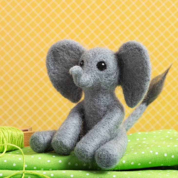 Baby Elephant Mini Needle Felting Kit