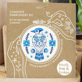 Folk Art Bluejay Embroidery Kit