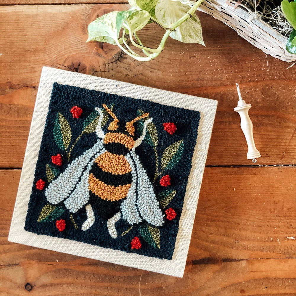 Spring Bee Punch Needle Kit Kit The Urban Acres