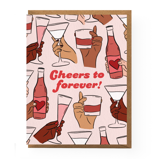 Cheers to Forever Card Greeting Cards Boss Dotty Paper Co