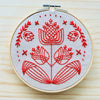 Tulips in Symmetry Embroidery Kit Kit Hook, Line & Tinker