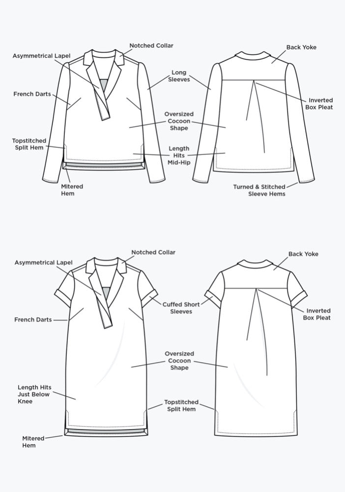 Augusta Shirt & Dress Pattern Pattern Grainline Studio