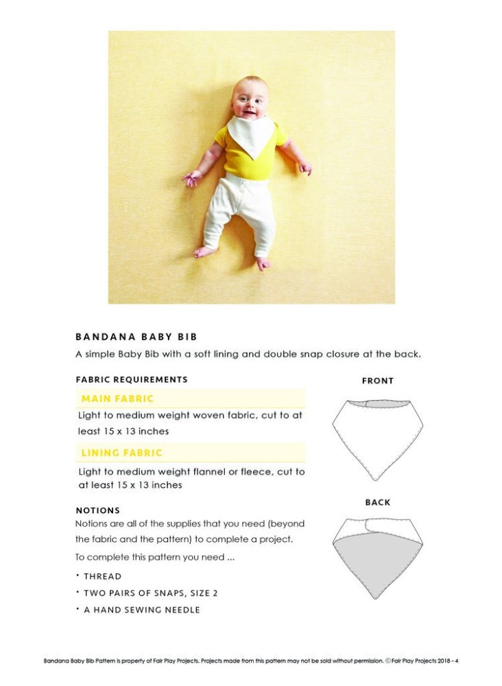 Bandana Baby Bib Pattern