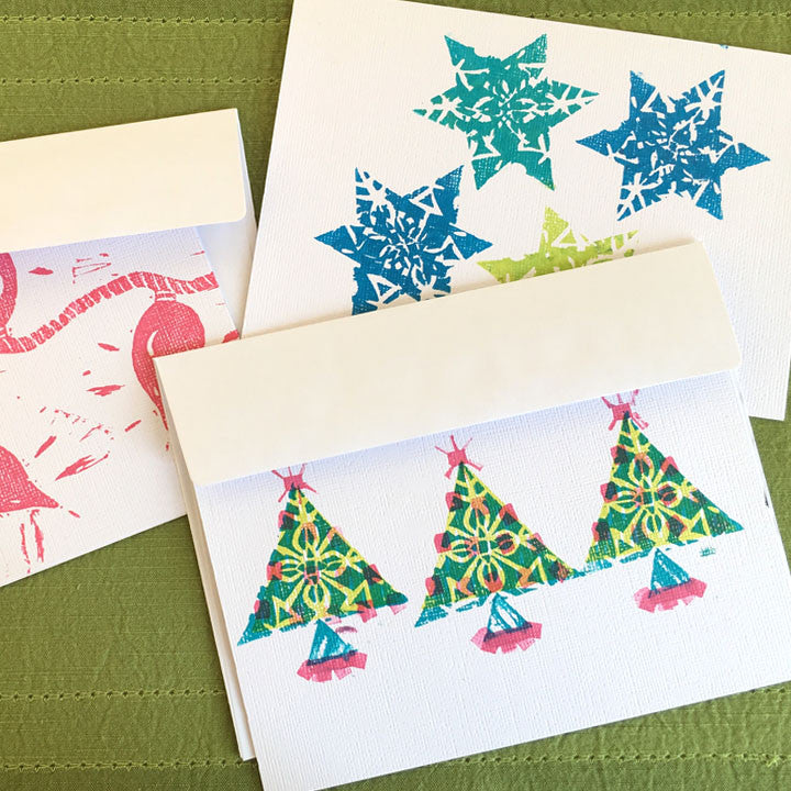 Block Printed Holiday Cards Past Workshop Brooklyn Craft Company