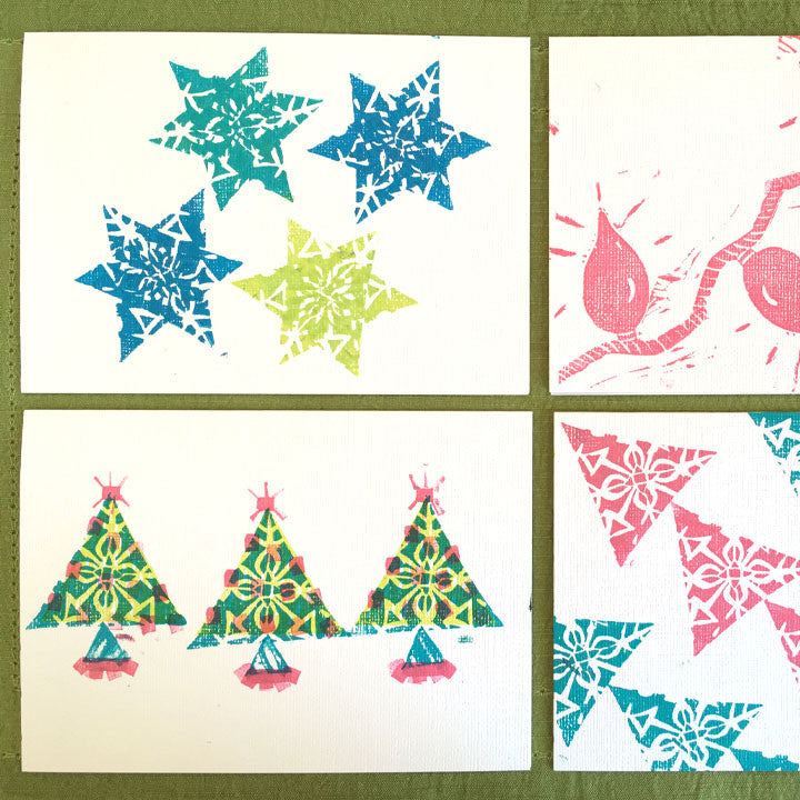 Block Printed Holiday Cards Past Workshop Brooklyn Craft Company
