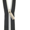 Black #5 Nylon Coil Zipper: 3 yds with 9 pulls Notions Brooklyn Craft Company Nickel