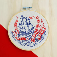 Release the Kraken Embroidery Kit Kit Hook, Line & Tinker