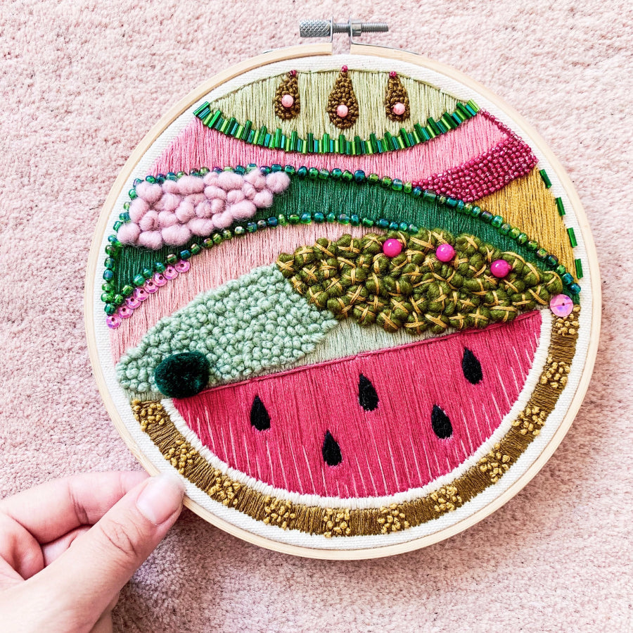 Raspberry spiders, me, embroidery+beads, 2023 : r/Art