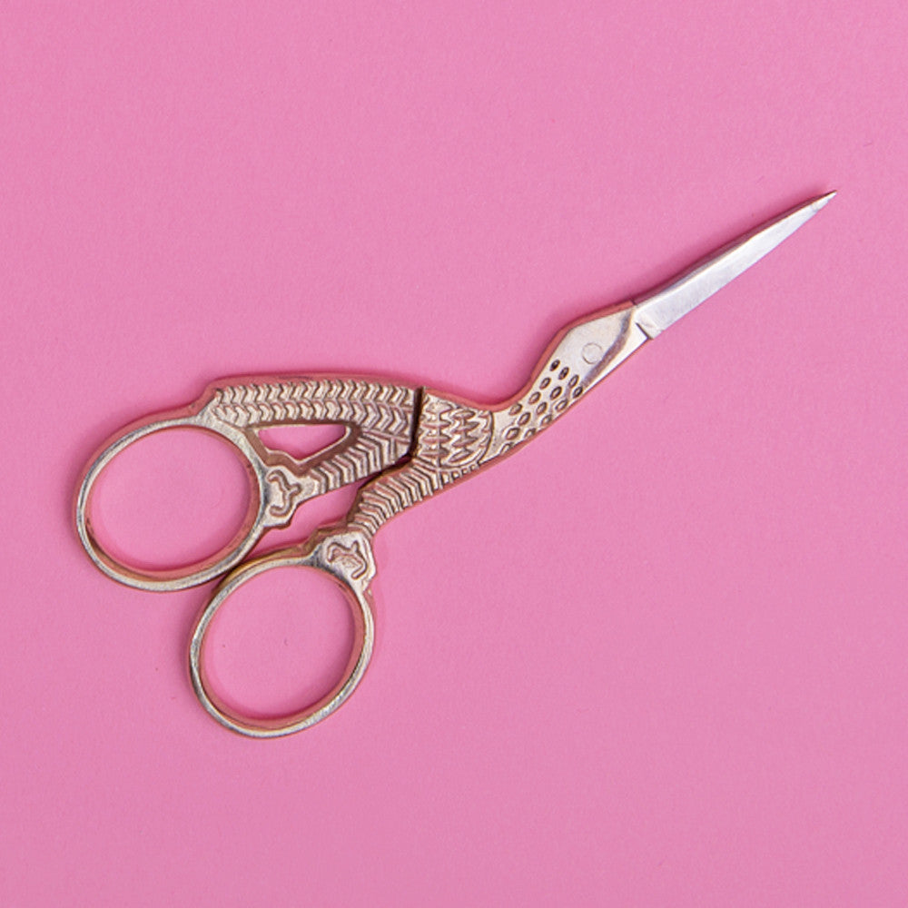 Stork Embroidery Scissors 3.5" Needlework Allary