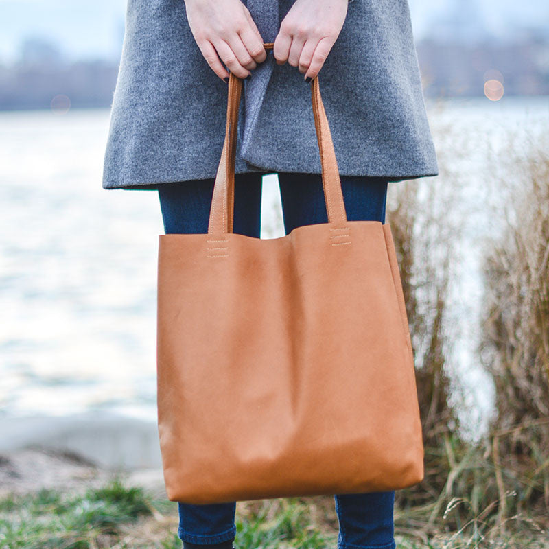 Leather tote