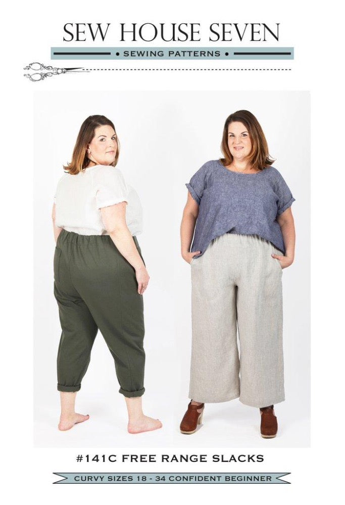 Free Range Slacks Pattern (Sizes 18-34) Pattern Sew House Seven