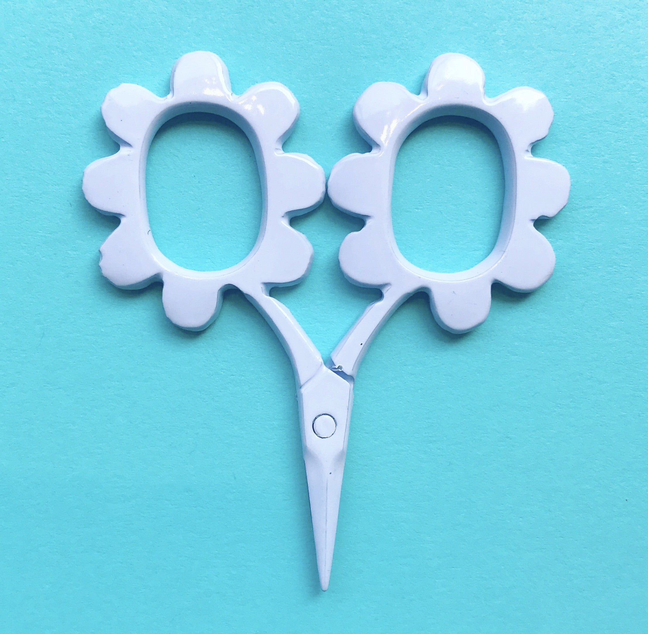 Flower Power Scissors Brooklyn Craft Company White