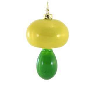 Colorblock Mushroom Ornament Ornament Cody Foster and Co. Yellow and Green