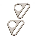 1-1/2 inch Flat Triangle Ring (Set of 2) - Nickel
