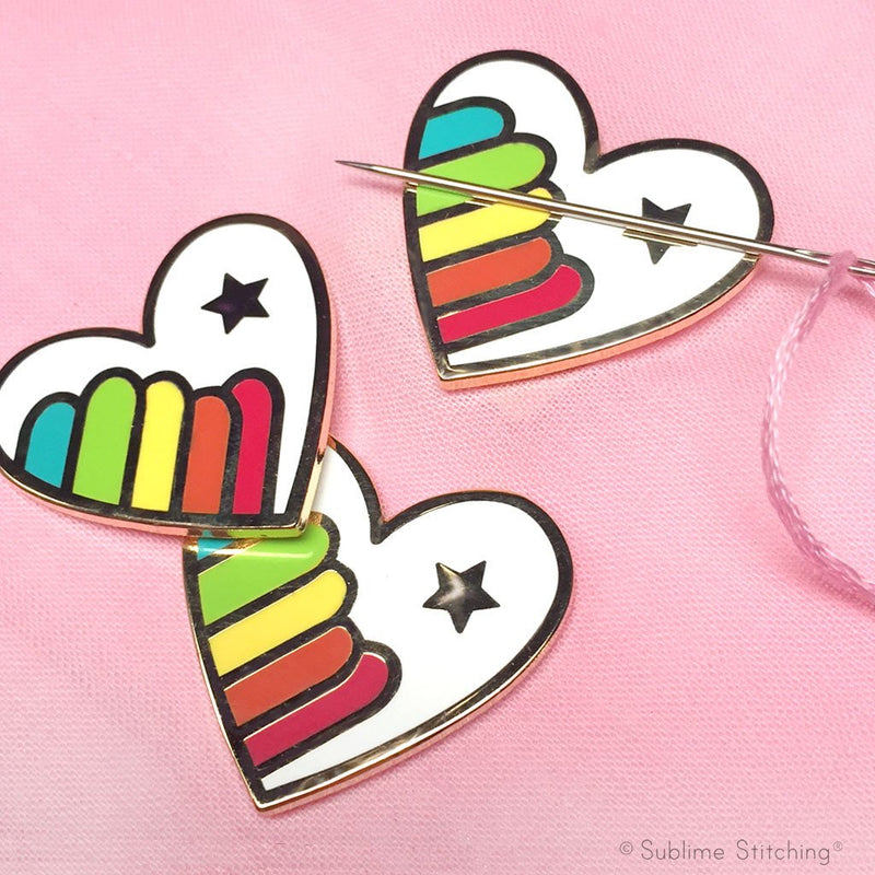 Hoop Flair Needle Minder - Rainbow Heart Sublime Stitching