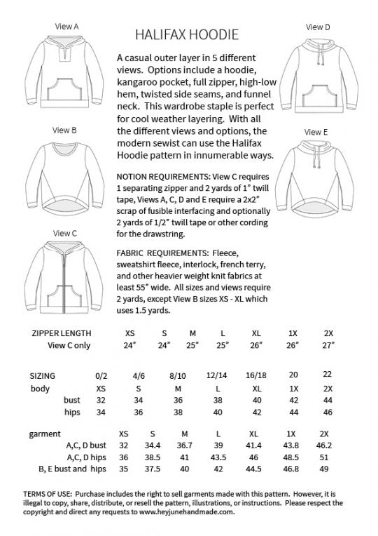 GREENPOINT WORKSHOP: Sew a Zip-Up Hoodie Workshop Brooklyn Craft Company