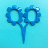flower power scissors kelmscott blue