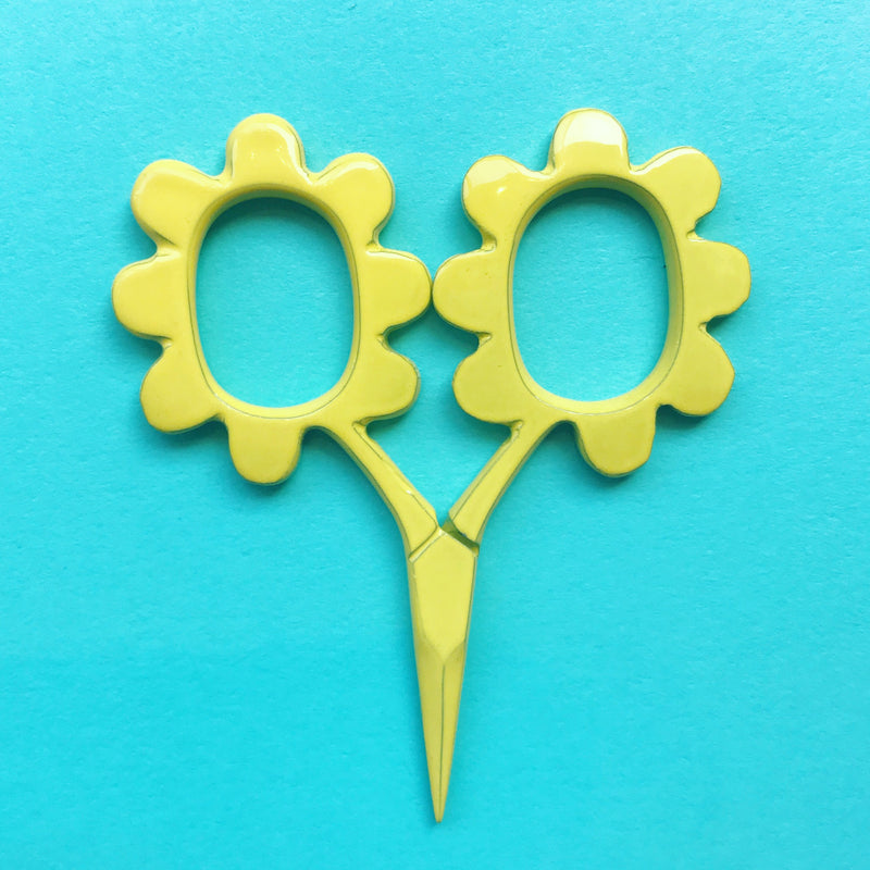 Flower Power Scissors Brooklyn Craft Company Yellow