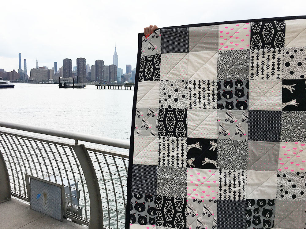 FREE! Super Easy Black & White Quilt Pattern Pattern Brooklyn Craft Company