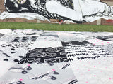 black white quilt blog photos