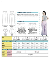 Jessa Trousers and Shorts Pattern Pattern Tilly and the Buttons