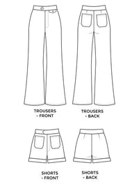 Jessa Trousers and Shorts Pattern Pattern Tilly and the Buttons