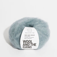 Take Care Mohair Yarn Wool and the Gang Blue Chalk