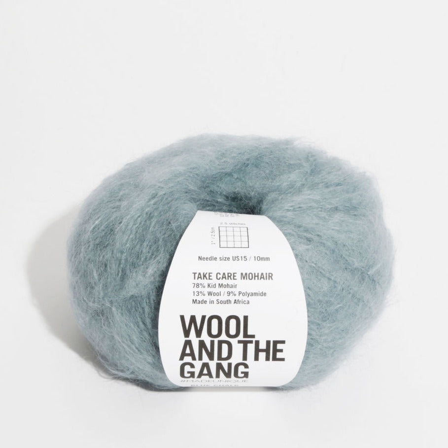 Take Care Mohair Yarn Wool and the Gang Blue Chalk