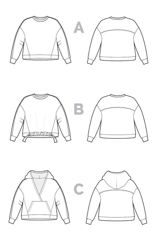 Mile End Sweatshirt Pattern Pattern Closet Core Patterns