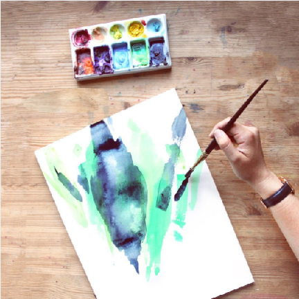 VIRTUAL WORKSHOP: Modern Abstract Watercolor Painting