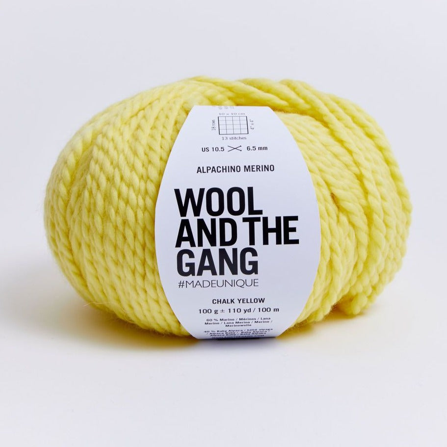 Wool and the Gang Alpachino Merino Yarn Wool and the Gang Chalk Yellow