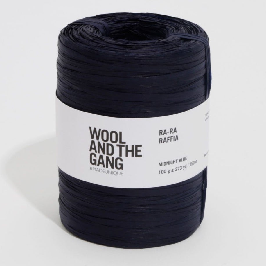 Wool and the Gang Ra-Ra Raffia Yarn Wool and the Gang Midnight Blue Raffia