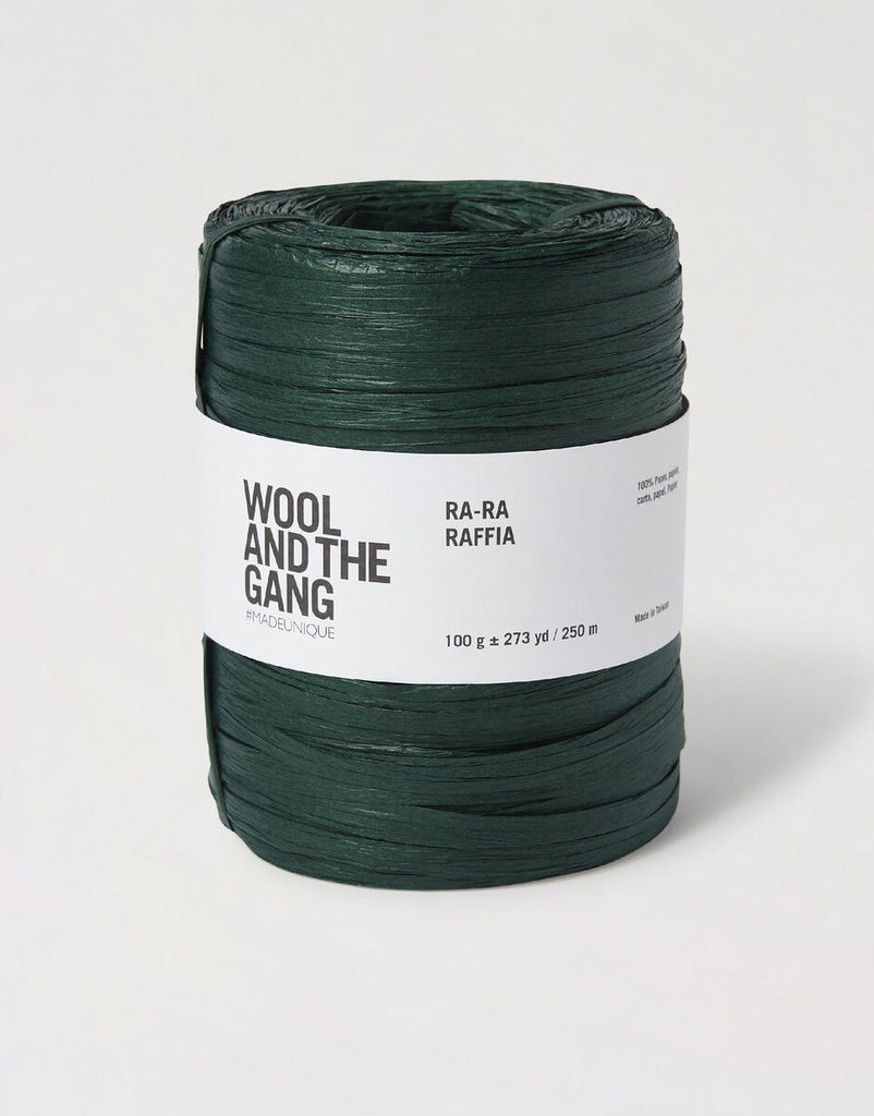 Wool and the Gang Ra-Ra Raffia Yarn Wool and the Gang Bottle Green